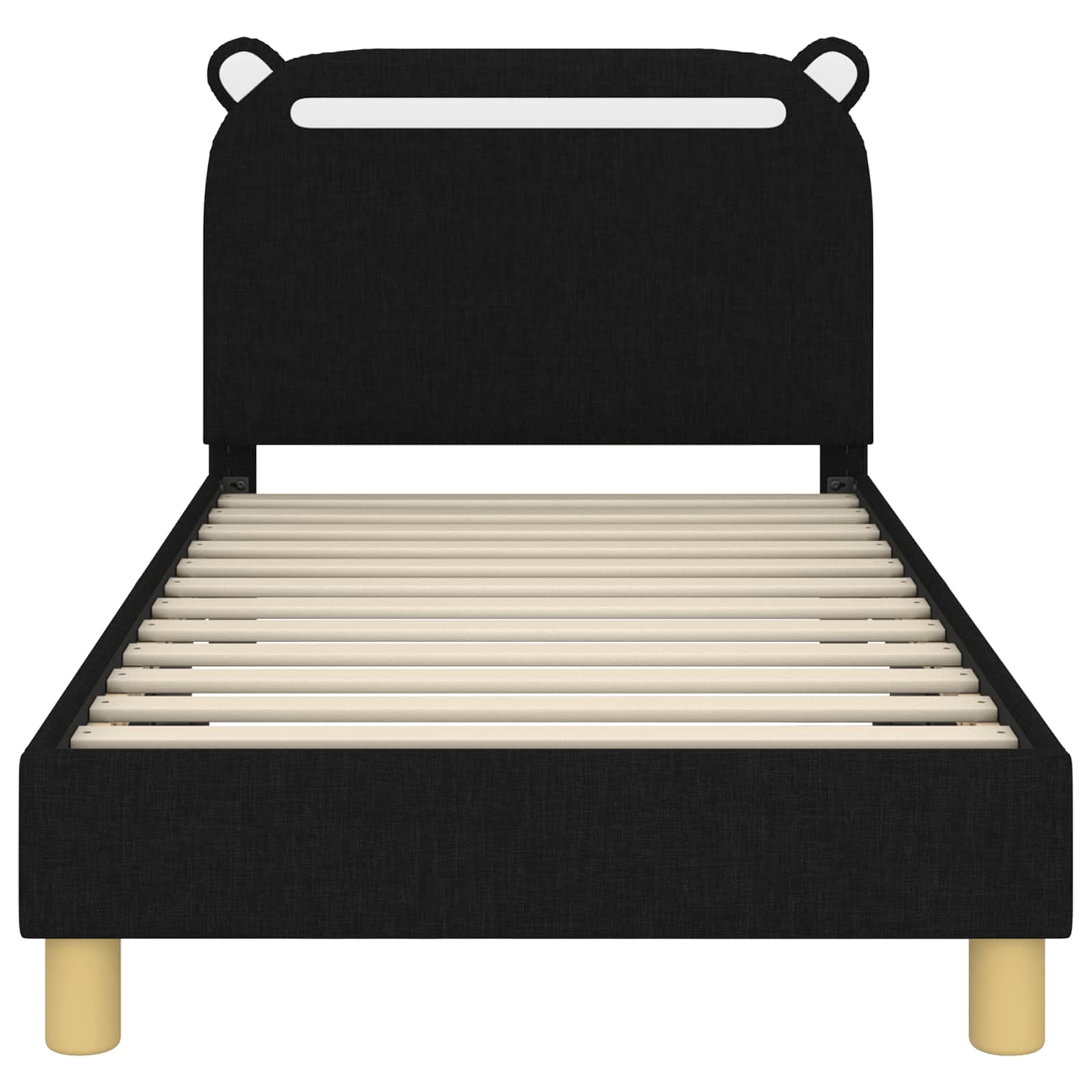 Cadre de lit pour enfants avec tête de lit Noir 80 x 160 cm - XIOS