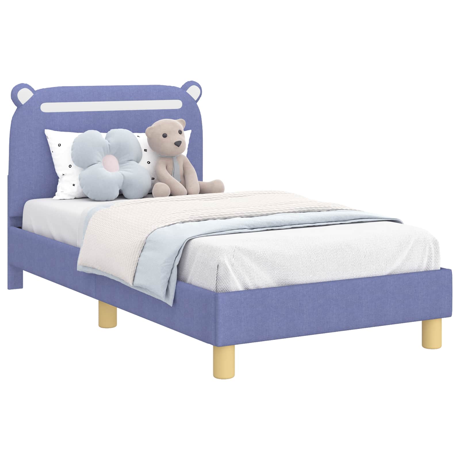 Cadre de lit pour enfants avec tête de lit Bleu denim - XIOS