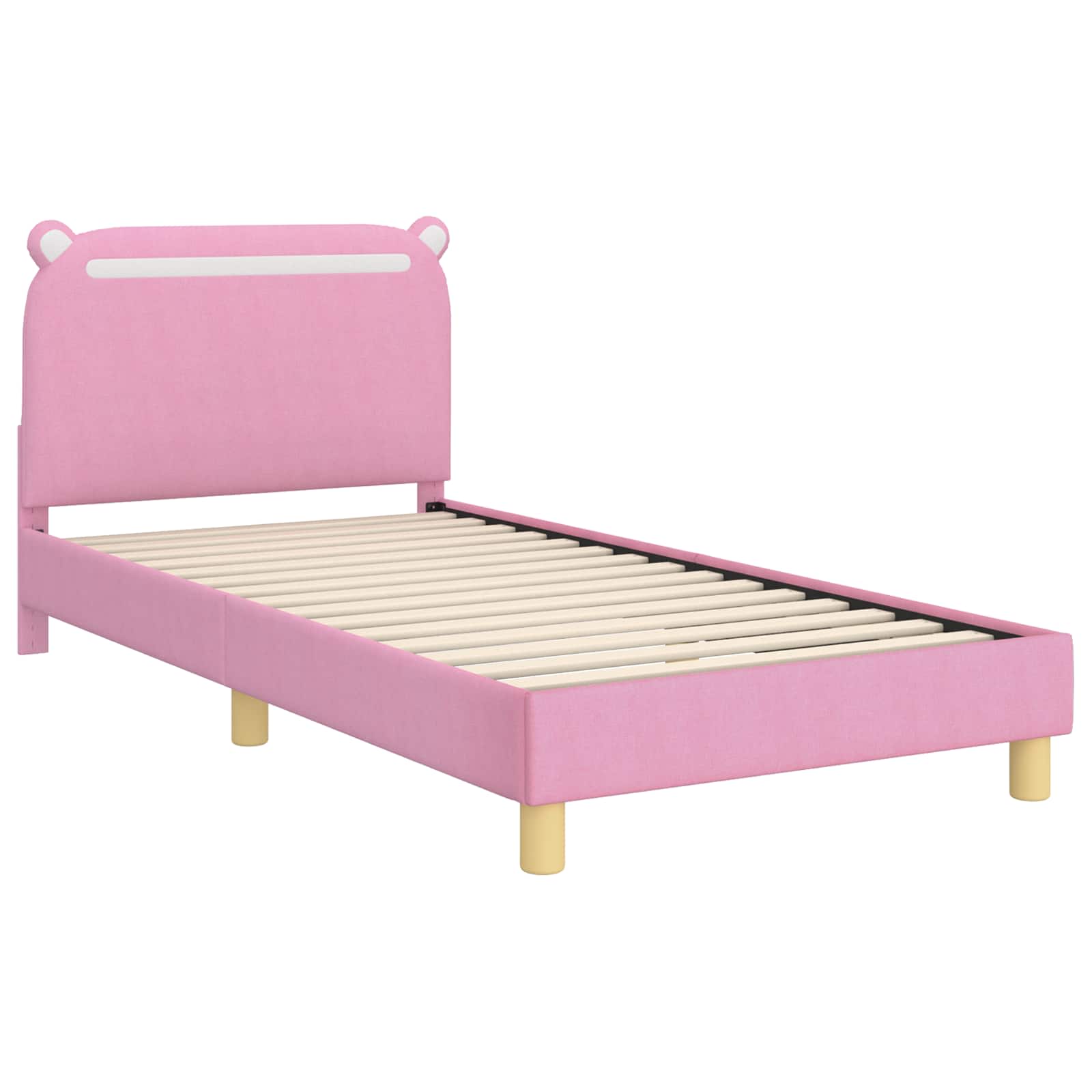 Cadre de lit pour enfants avec tête de lit Rose 90 x 190 cm - XIOS