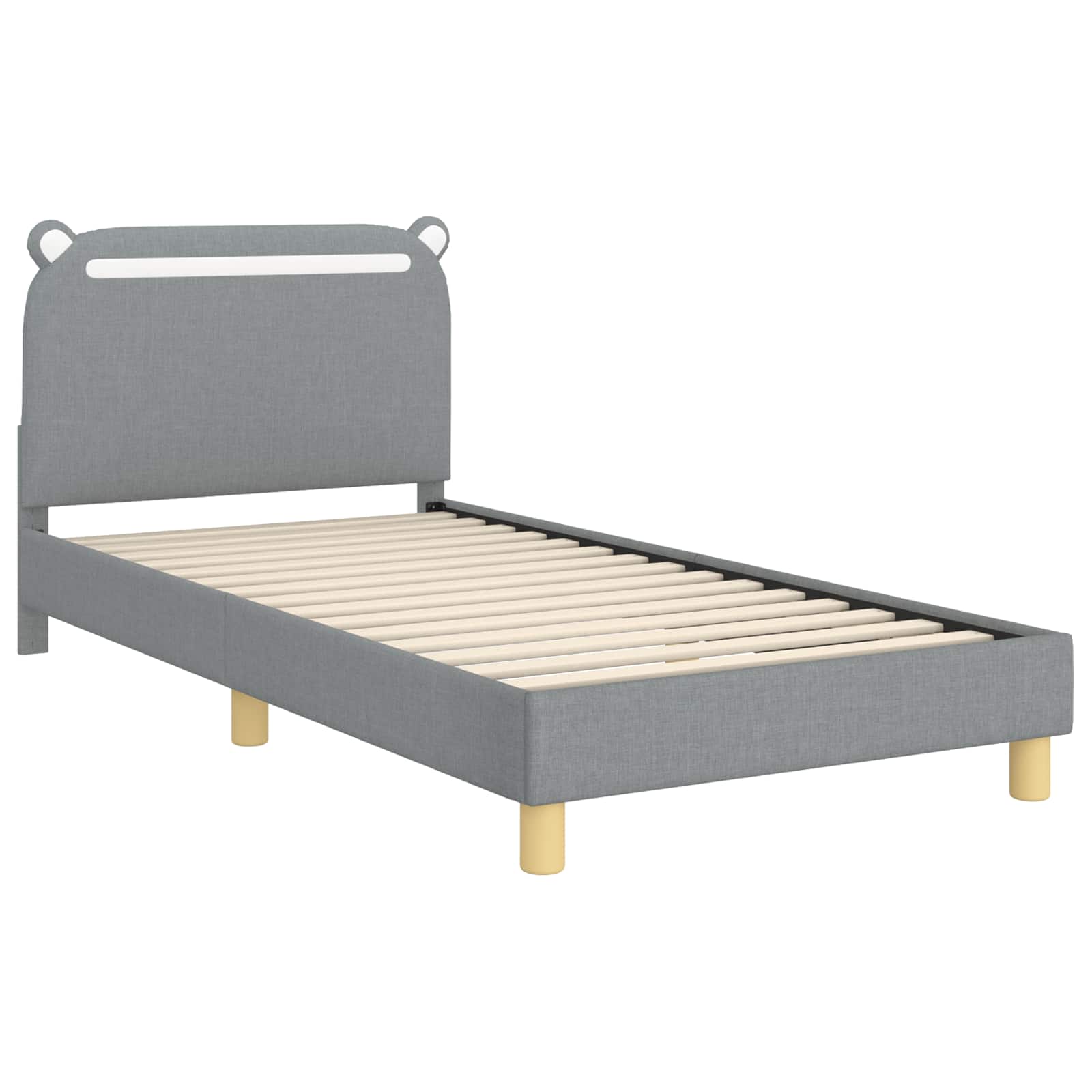 Cadre de lit pour enfants avec tête de lit Gris clair - XIOS
