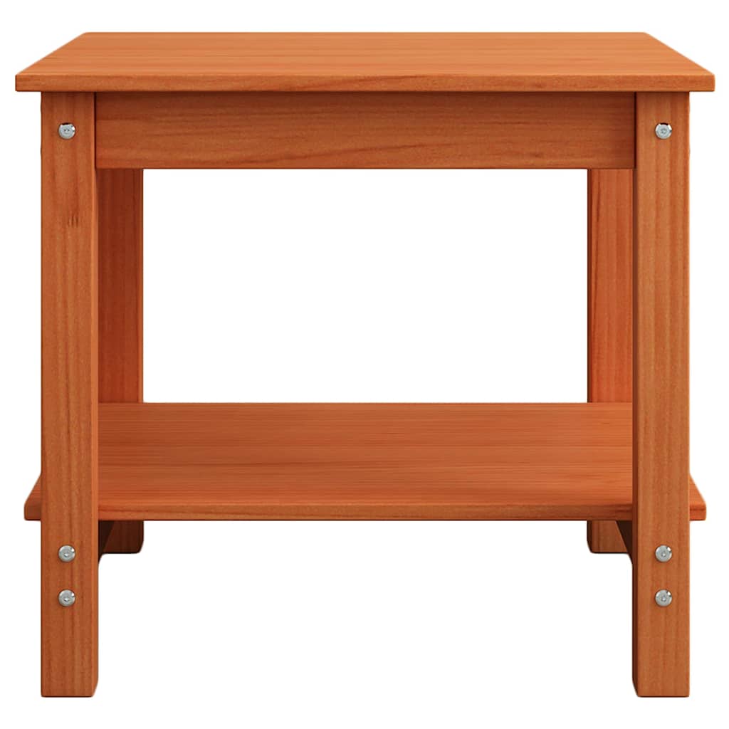 Table basse Marron cire 50 x 50 x 45 cm Bois massif en pin - XIOS