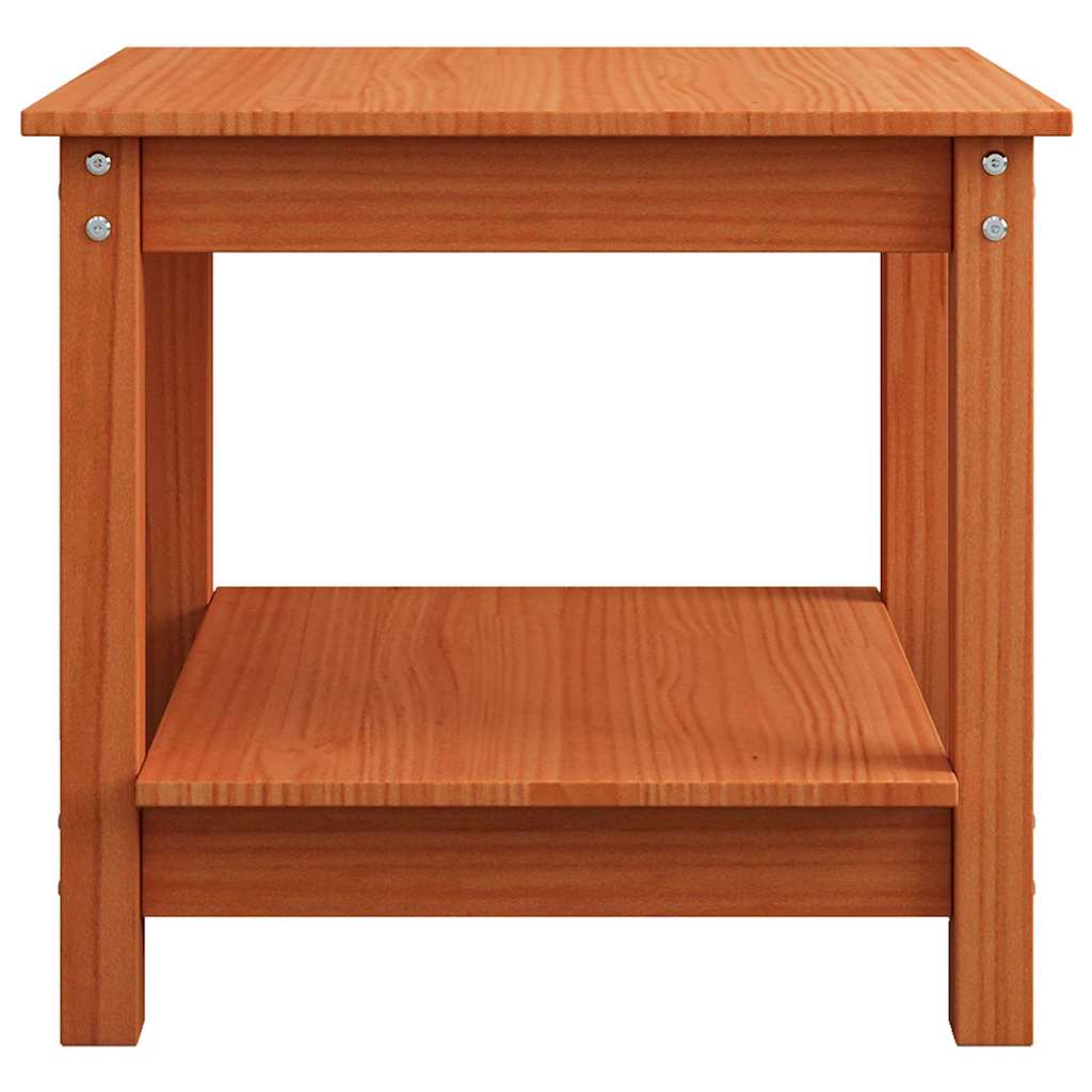 Table basse Marron cire 50 x 50 x 45 cm Bois massif en pin - XIOS