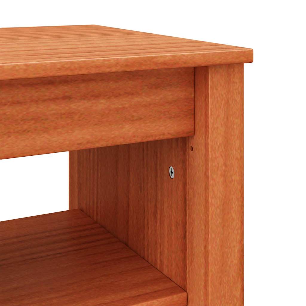 Banc à chaussures avec étagère Cire marron 160 x 36,5 x 50 cm - XIOS