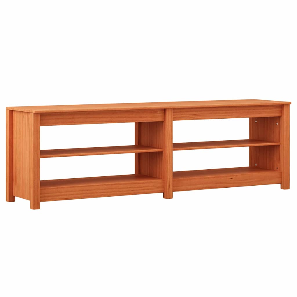 Banc à chaussures avec étagère Cire marron 160 x 36,5 x 50 cm - XIOS