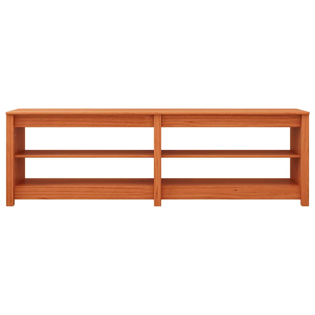 Banc à chaussures avec étagère Cire marron 160 x 36,5 x 50 cm - XIOS