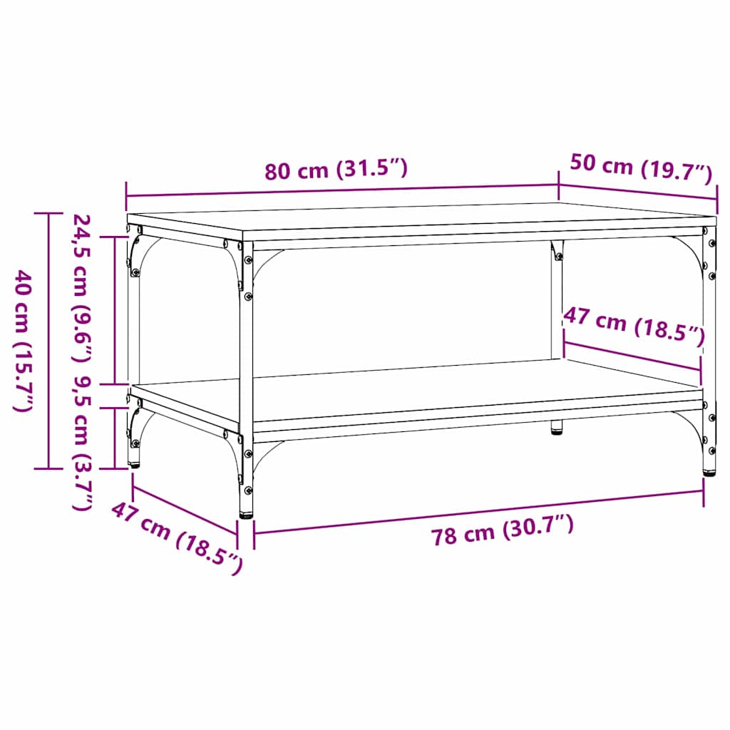 Table basse Chêne noir Bois d'ingénierie - XIOS
