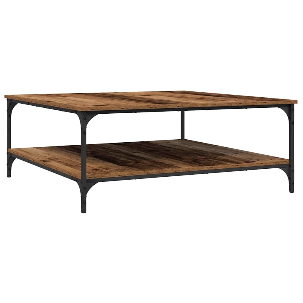 Table basse Bois ancien 100 x 100 x 40 cm Bois d'ingénierie - XIOS