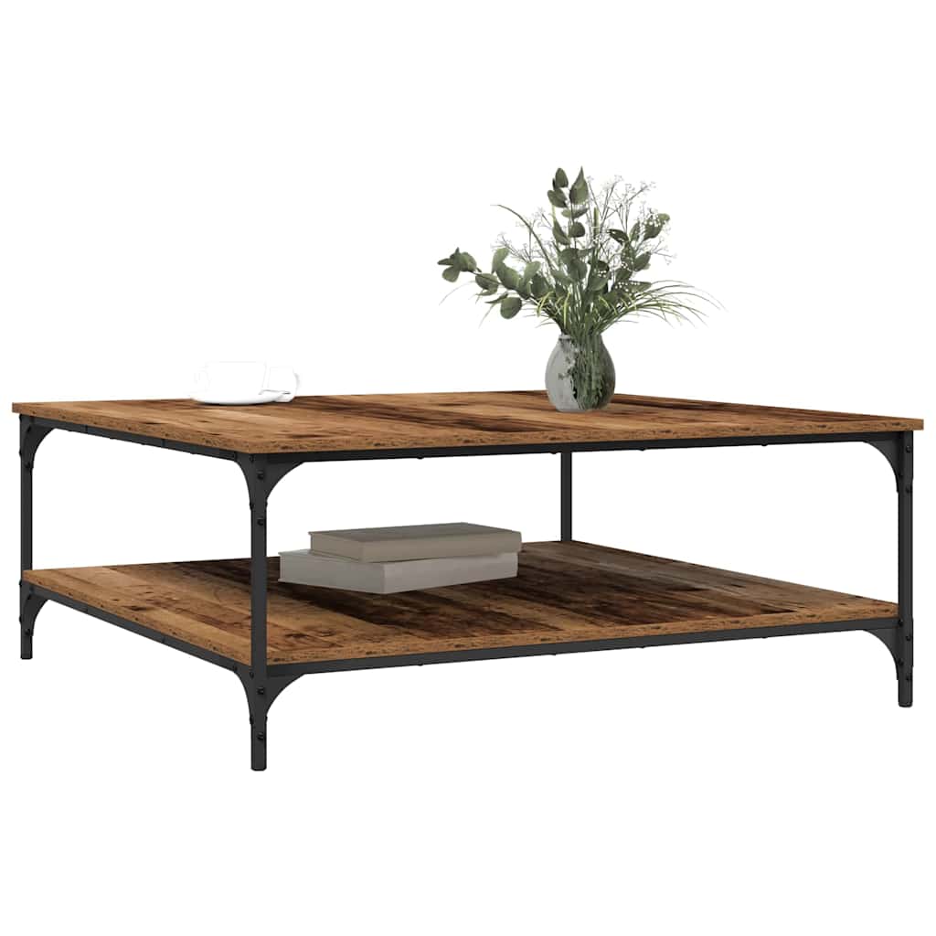 Table basse Bois ancien 100 x 100 x 40 cm Bois d'ingénierie - XIOS