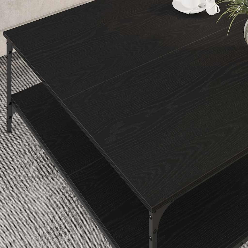Table basse Chêne noir 100 x 100 x 40 cm Bois d'ingénierie - XIOS