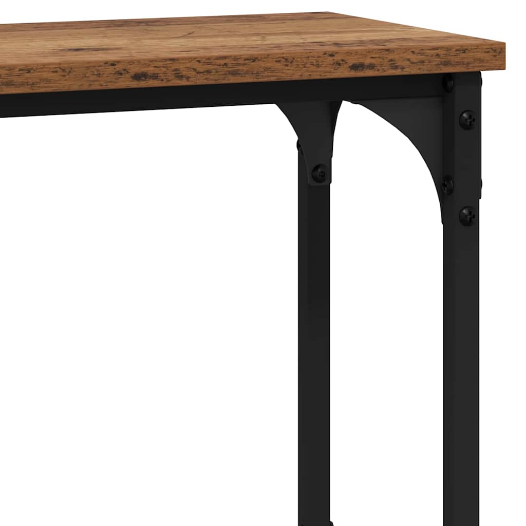 Table console avec étagère Bois ancien 100 x 22.5 x 75 cm - XIOS