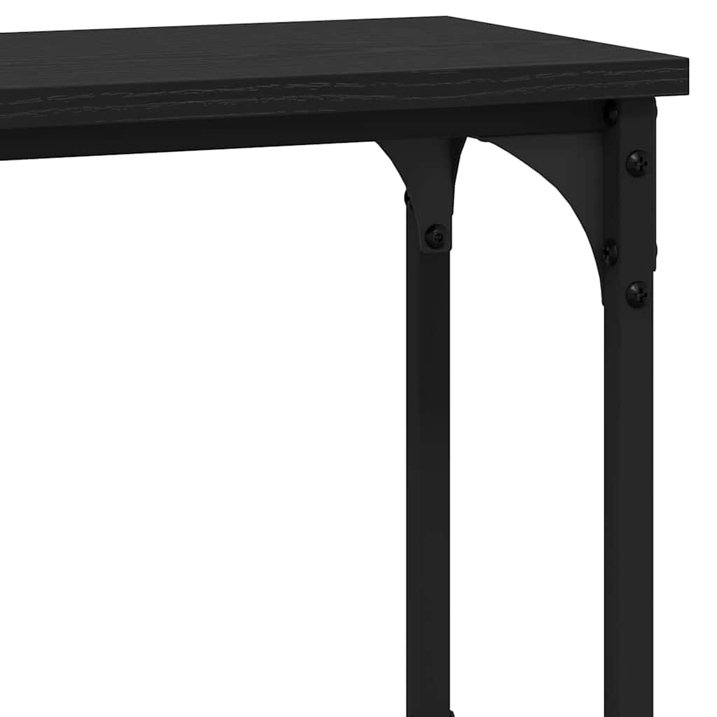 Table console avec étagère Chêne noir 100 x 22.5 x 75 cm - XIOS