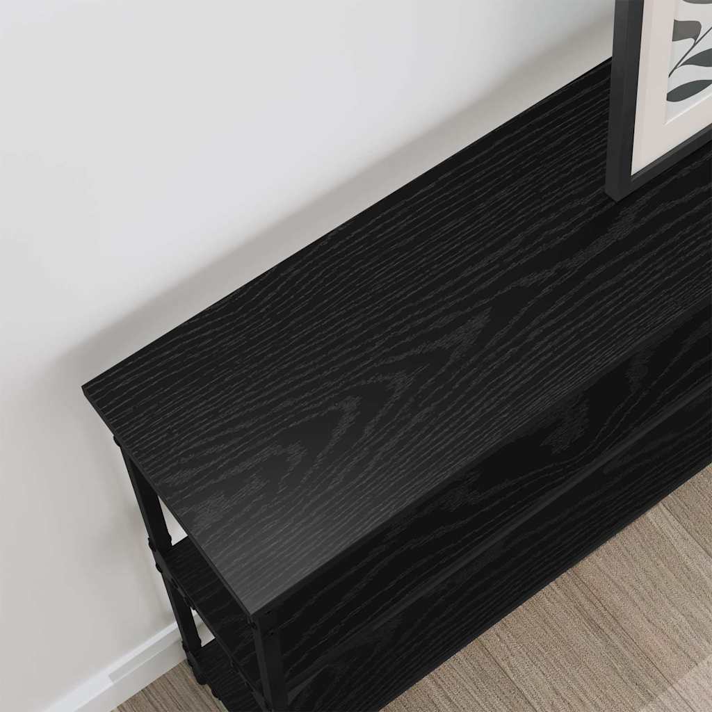 Table console avec étagère Chêne noir 100 x 22.5 x 75 cm - XIOS