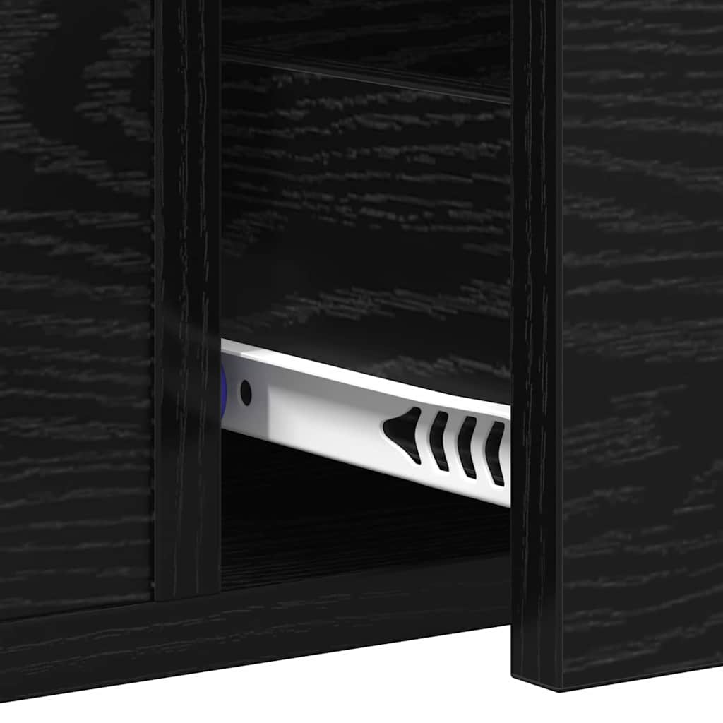 Table console Chêne noir 100 x 34.5 x 75 cm Bois d'ingénierie - XIOS