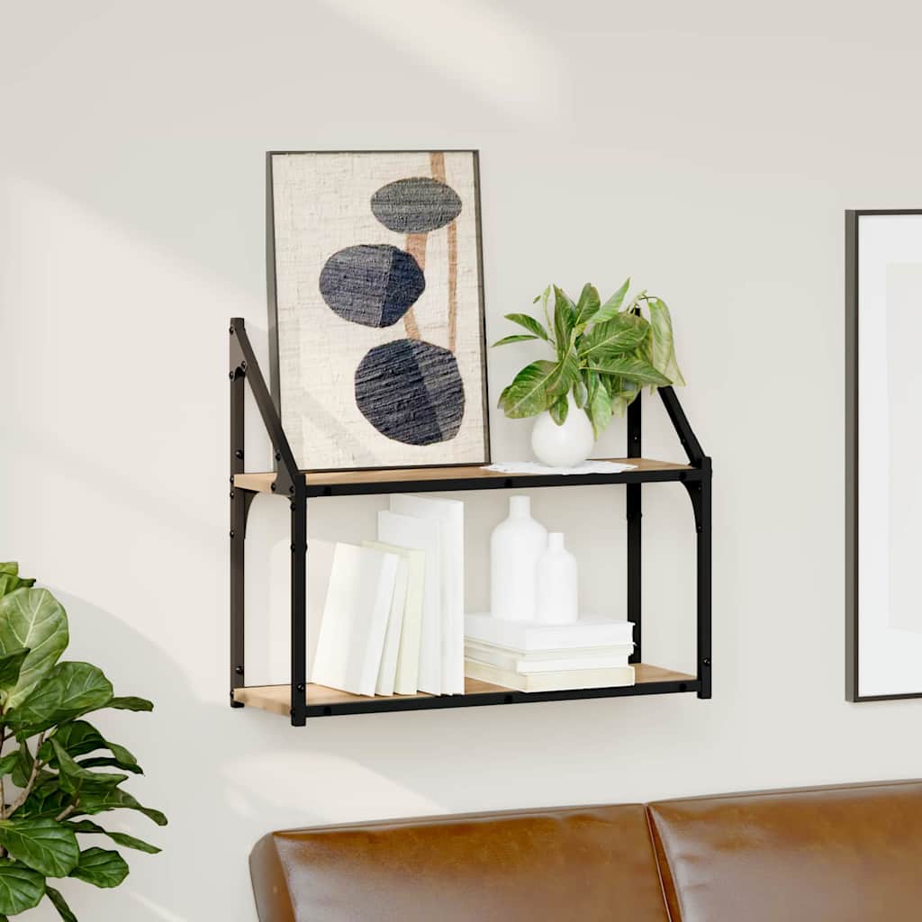 Étagère Murale avec étagère chêne artisanal 60 x 21 x 51 cm - XIOS