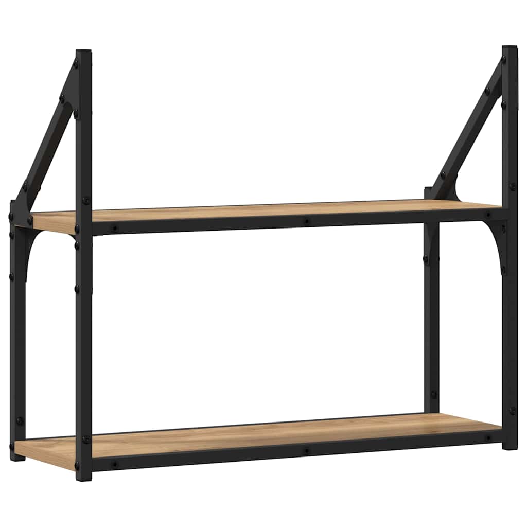 Étagère Murale avec étagère chêne artisanal 60 x 21 x 51 cm - XIOS