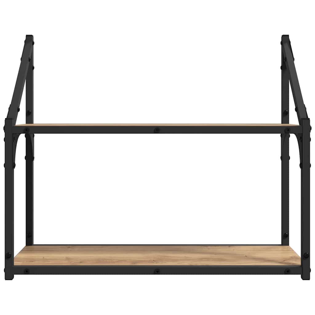 Étagère Murale avec étagère chêne artisanal 60 x 21 x 51 cm - XIOS