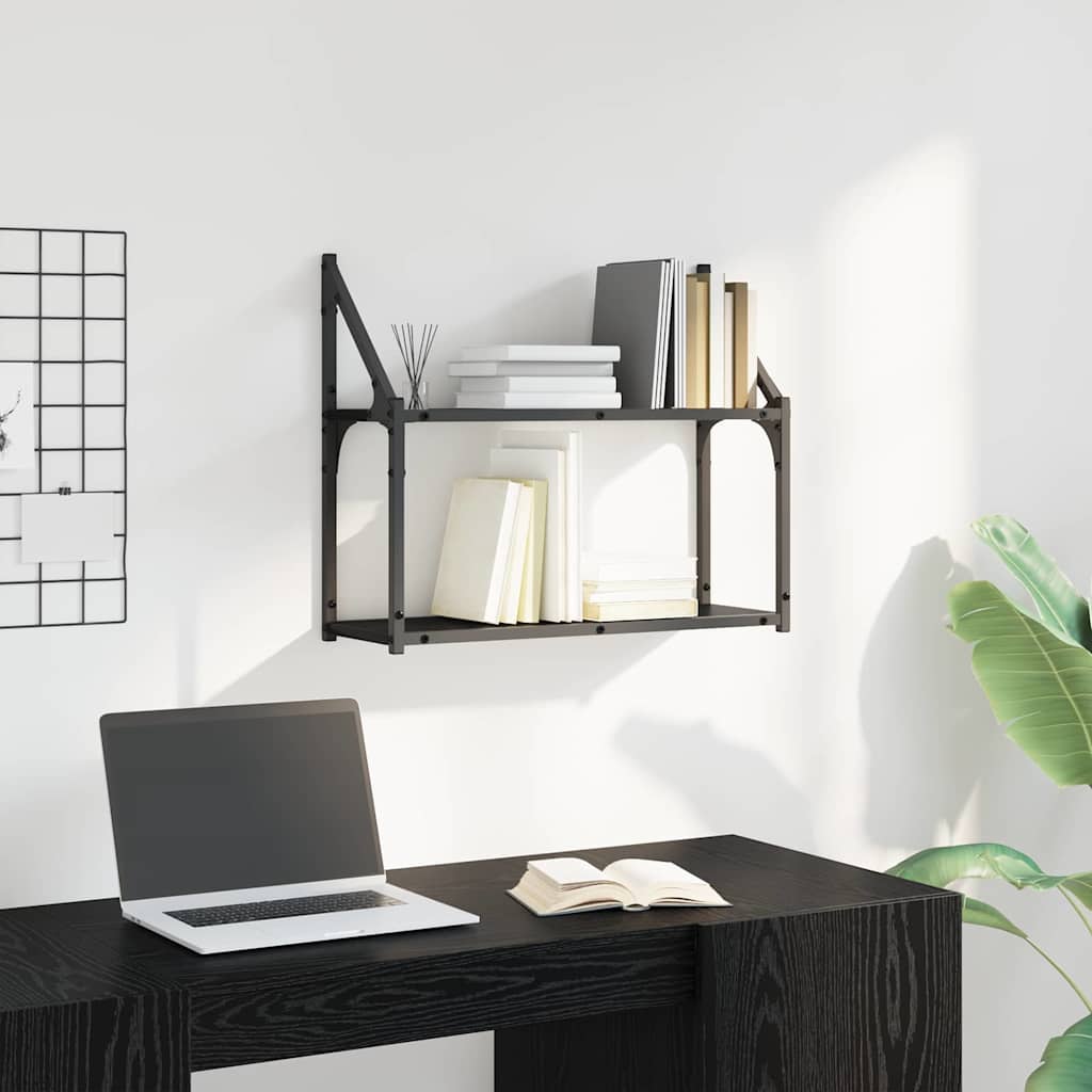 Étagère Murale Chêne noir 60 x 21 x 51 cm Bois d'ingénierie - XIOS