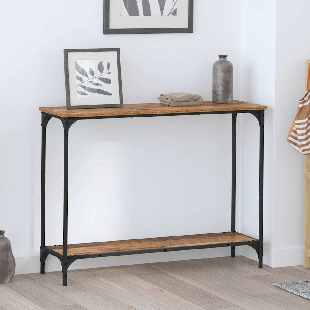 Table console Bois ancien 101 x 30.5 x 75 cm Bois d'ingénierie - XIOS