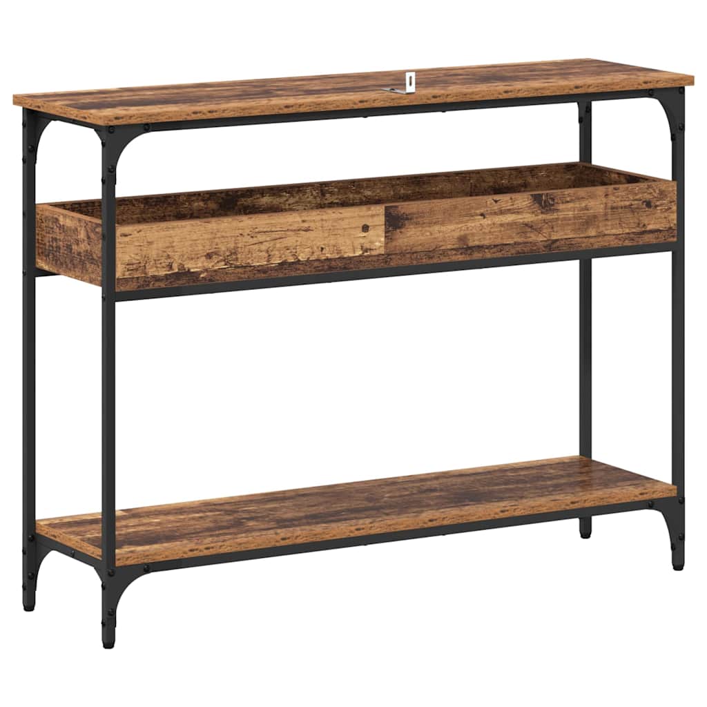 Table console Bois ancien 100 x 29 x 75 cm Bois d'ingénierie - XIOS