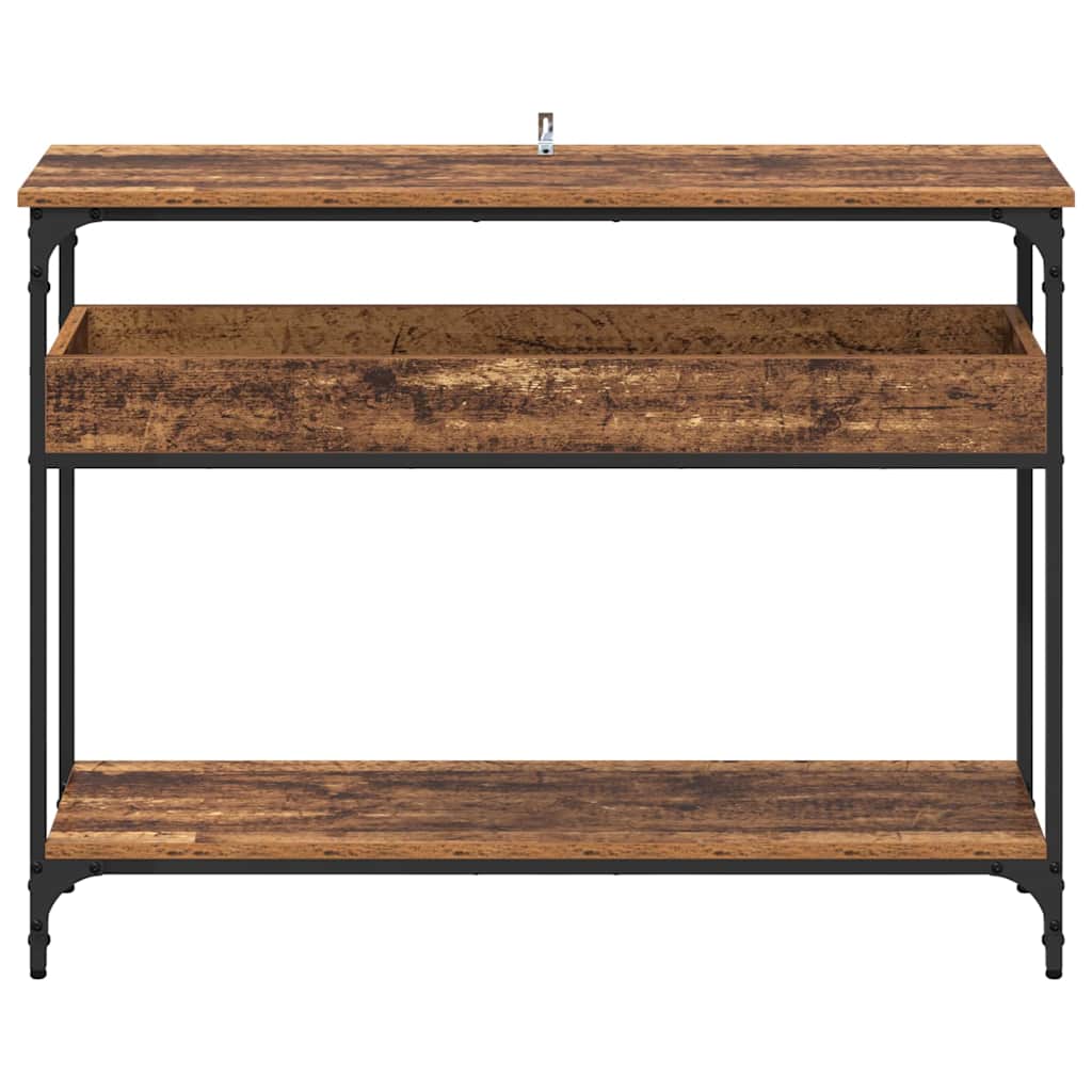 Table console Bois ancien 100 x 29 x 75 cm Bois d'ingénierie - XIOS