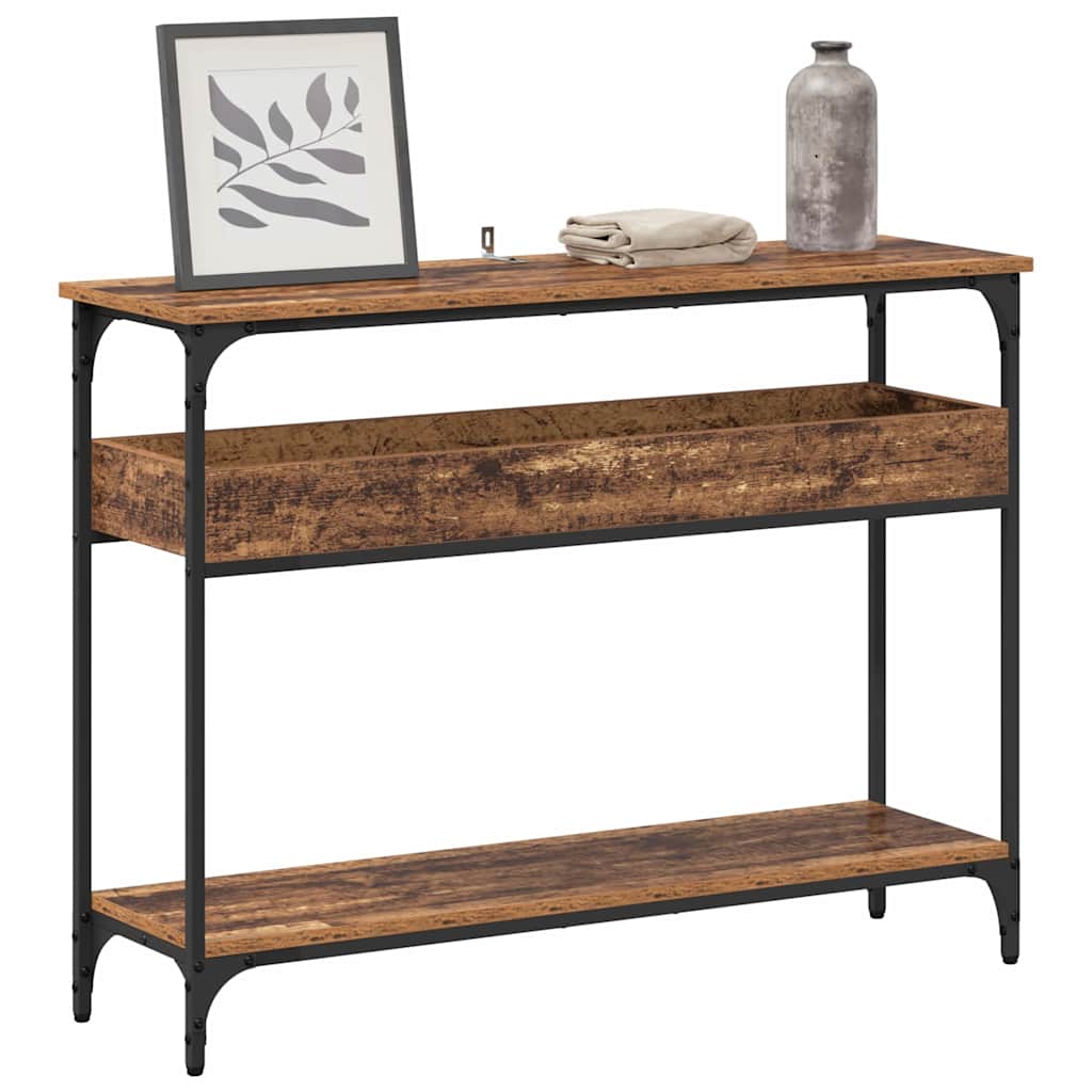Table console Bois ancien 100 x 29 x 75 cm Bois d'ingénierie - XIOS