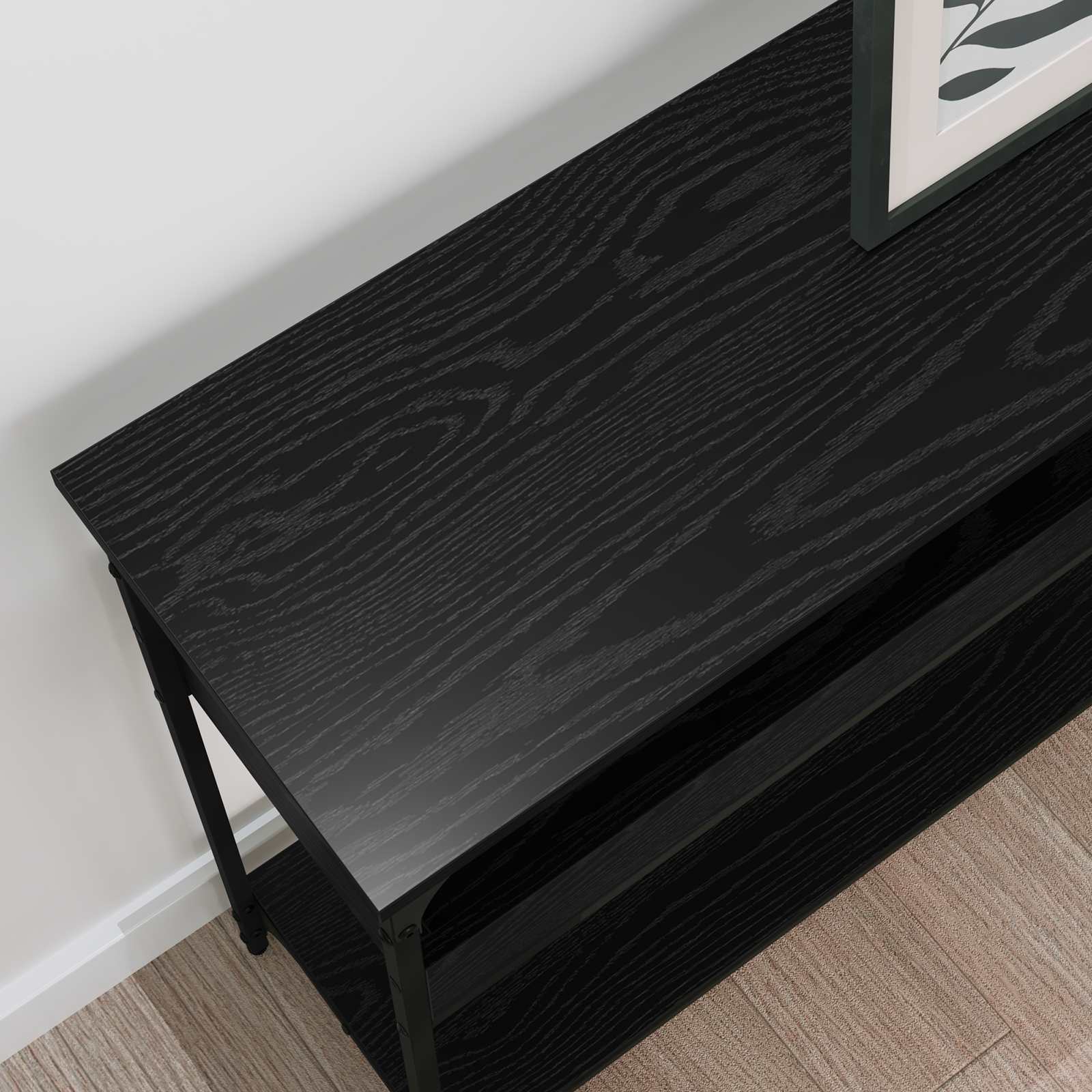 Table console Chêne noir 100 x 29 x 75 cm Bois d'ingénierie - XIOS