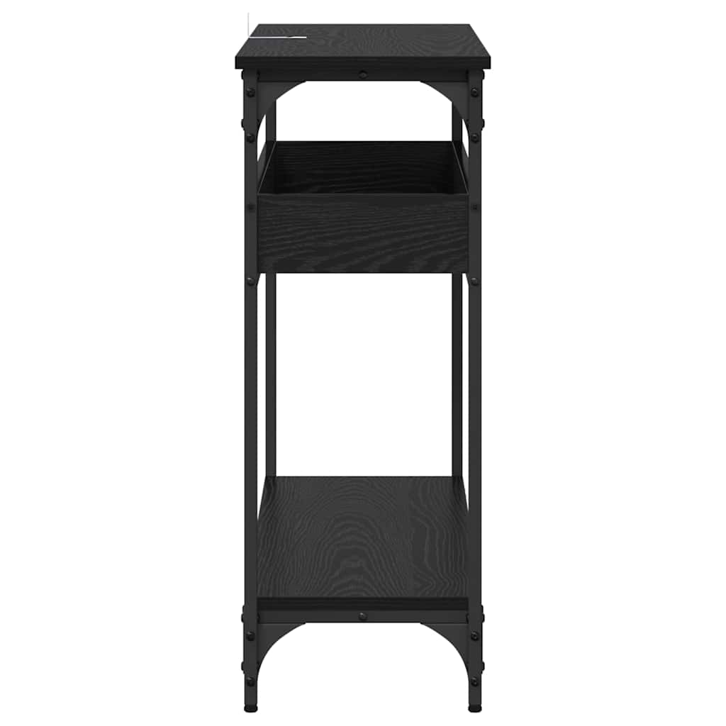 Table console Chêne noir 100 x 29 x 75 cm Bois d'ingénierie - XIOS
