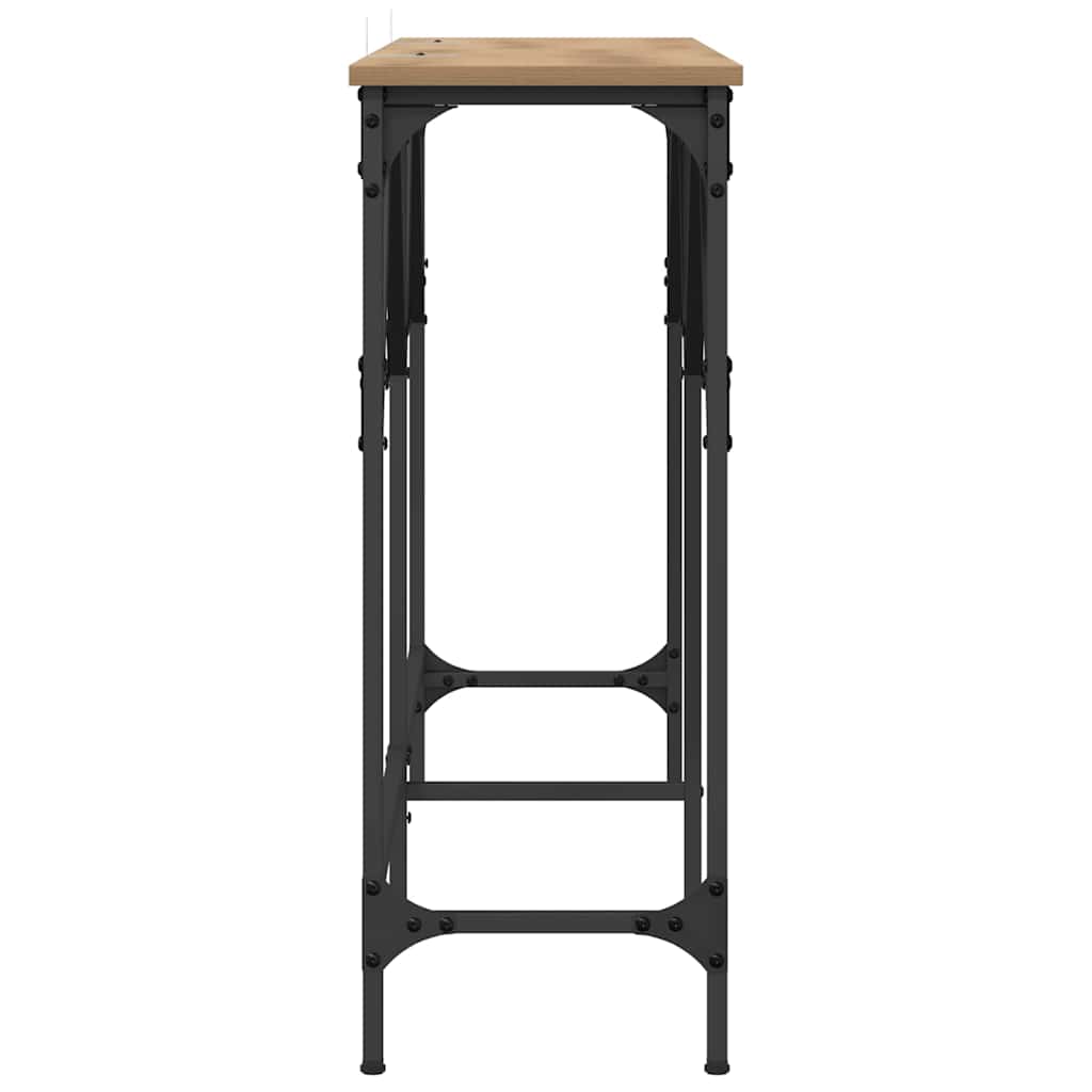 Table console chêne artisanal 140 x 29 x 75 cm - XIOS