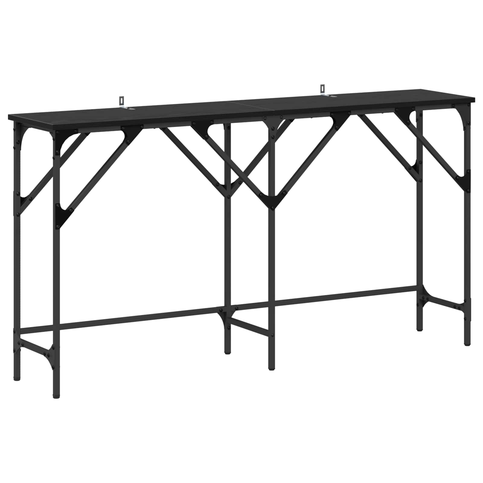 Table console Chêne noir 140 x 29 x 75 cm Bois d'ingénierie - XIOS