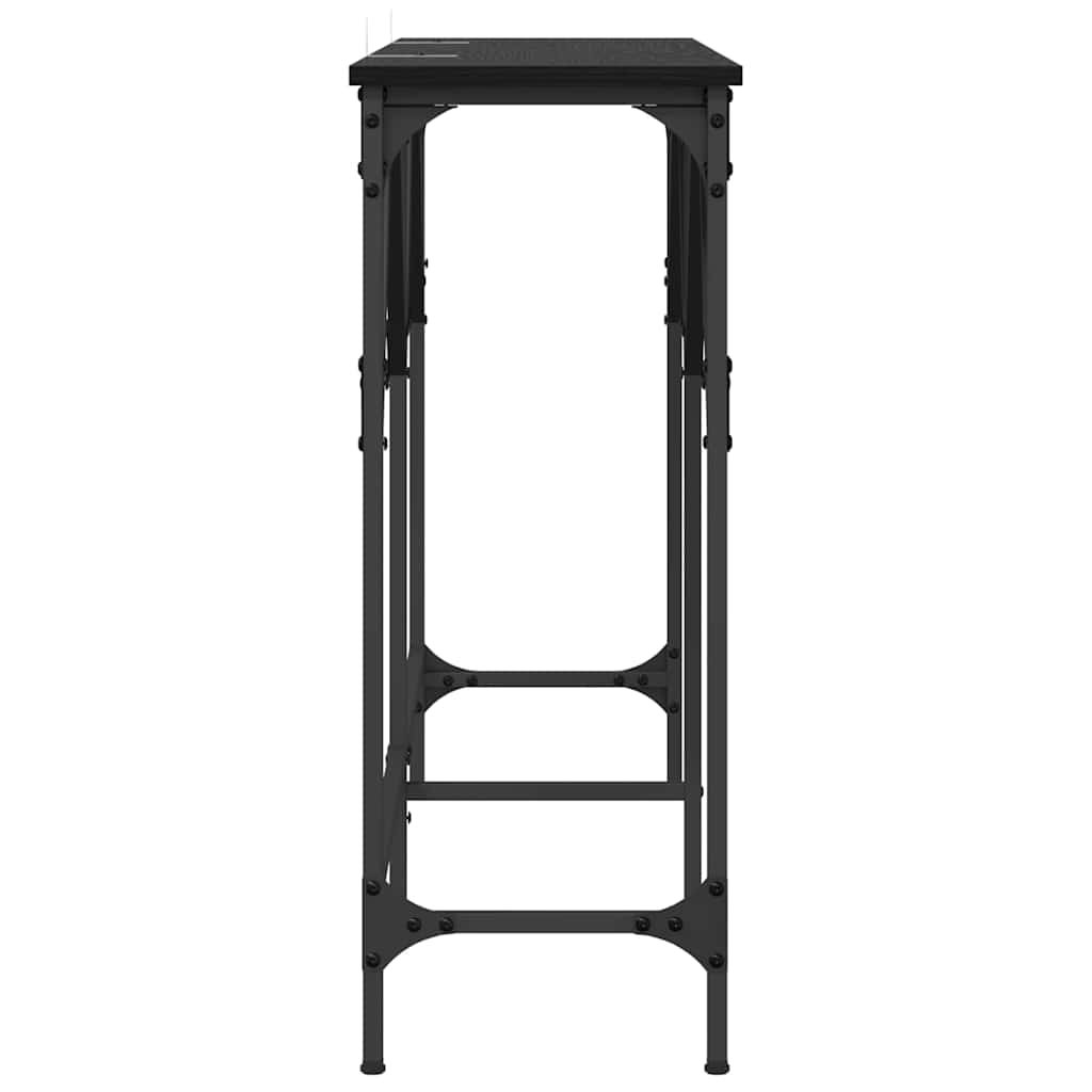 Table console Chêne noir 140 x 29 x 75 cm Bois d'ingénierie - XIOS