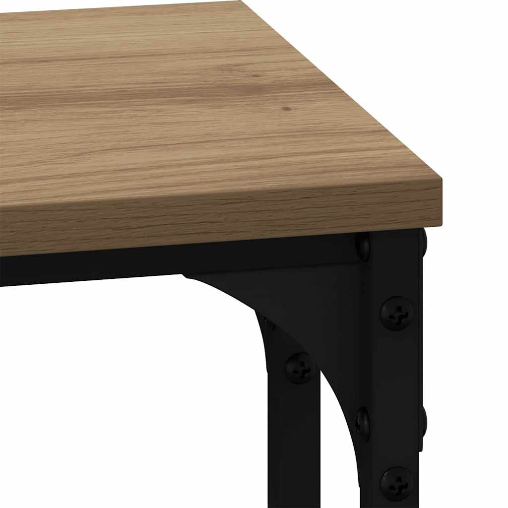 Table basse gigogne 3 pc chêne artisanal 50.5 x 35 x 53 cm - XIOS
