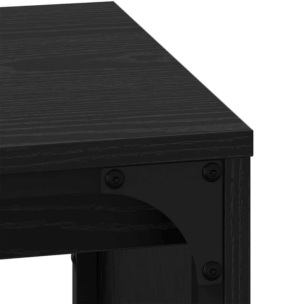 Table basse 3 pcs Chêne noir Bois d'ingénierie - XIOS