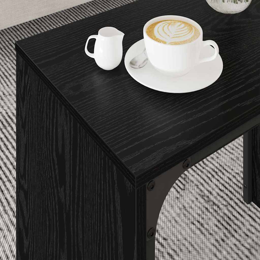 Table basse 3 pcs Chêne noir Bois d'ingénierie - XIOS