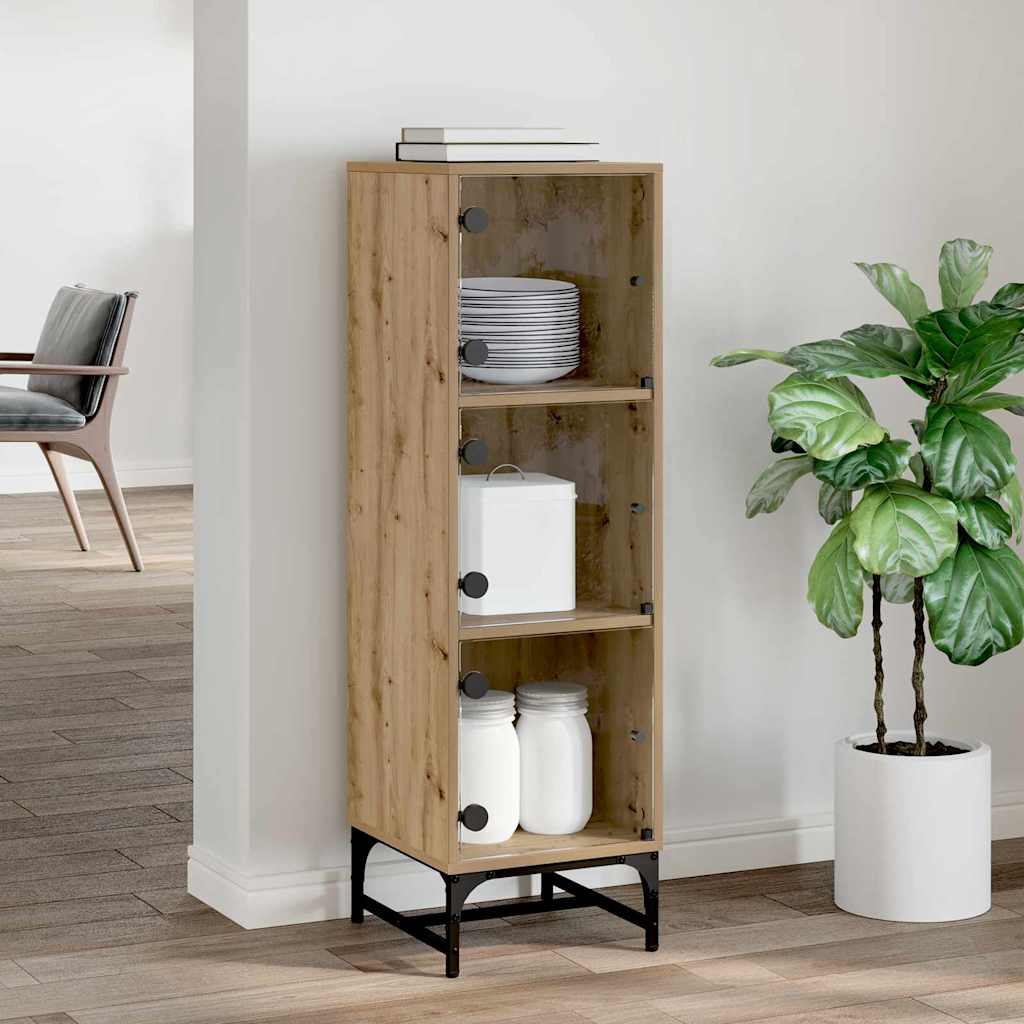 Haut Armoire chêne artisanal 35 x 37 x 117 cm Bois d'ingénierie - XIOS