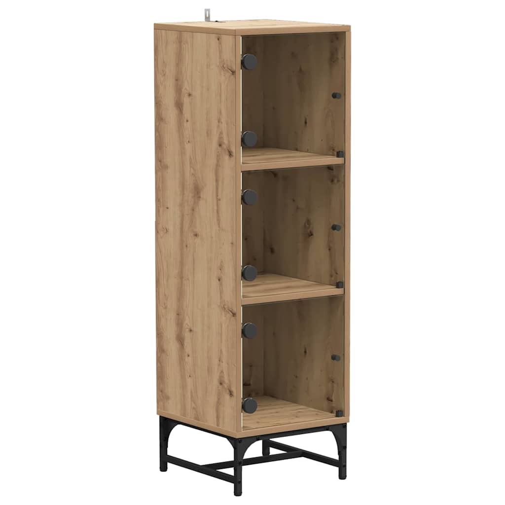 Haut Armoire chêne artisanal 35 x 37 x 117 cm Bois d'ingénierie - XIOS