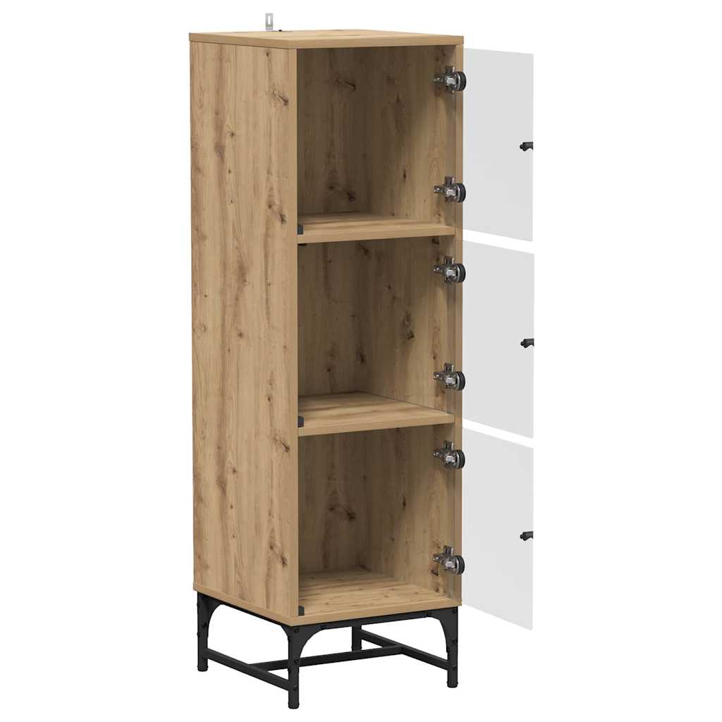 Haut Armoire chêne artisanal 35 x 37 x 117 cm Bois d'ingénierie - XIOS