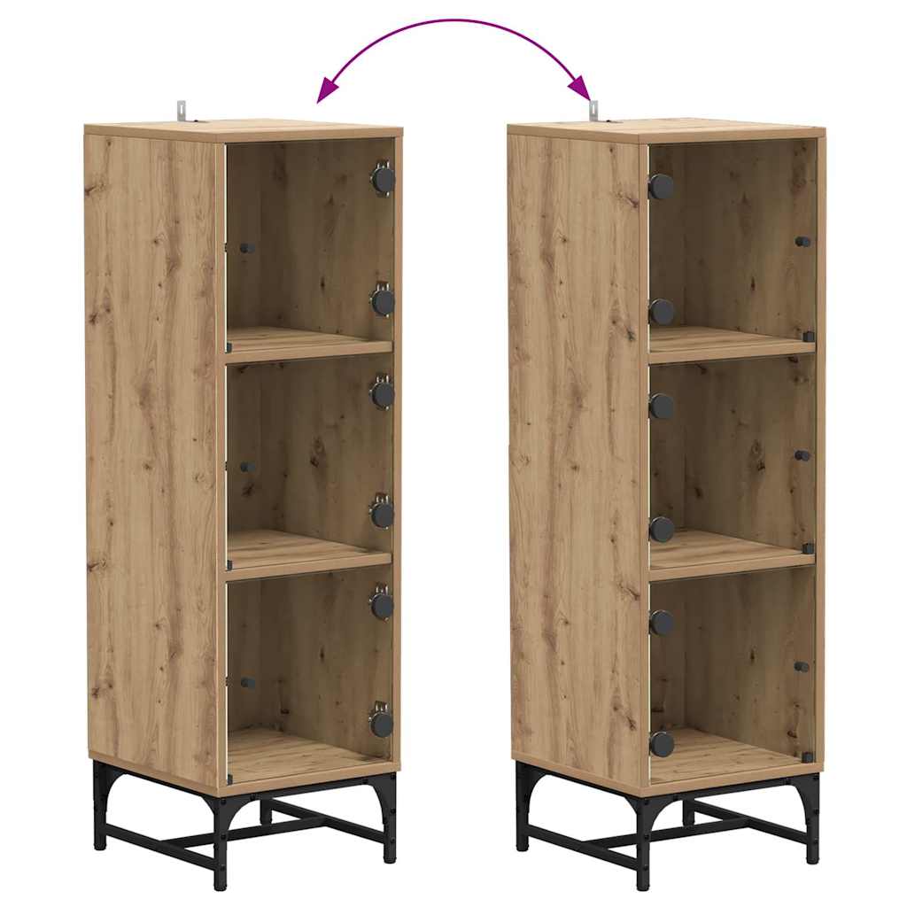 Haut Armoire chêne artisanal 35 x 37 x 117 cm Bois d'ingénierie - XIOS