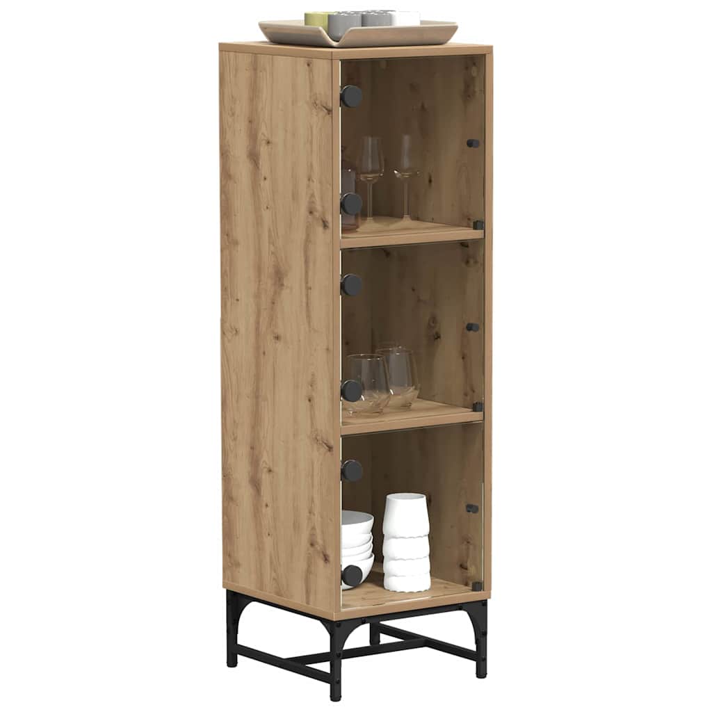 Haut Armoire chêne artisanal 35 x 37 x 117 cm Bois d'ingénierie - XIOS