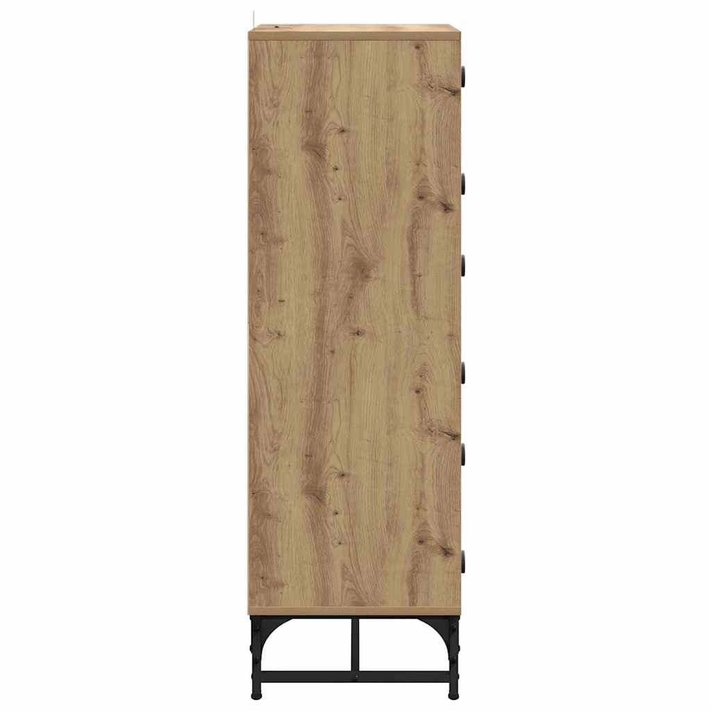 Haut Armoire chêne artisanal 35 x 37 x 117 cm Bois d'ingénierie - XIOS