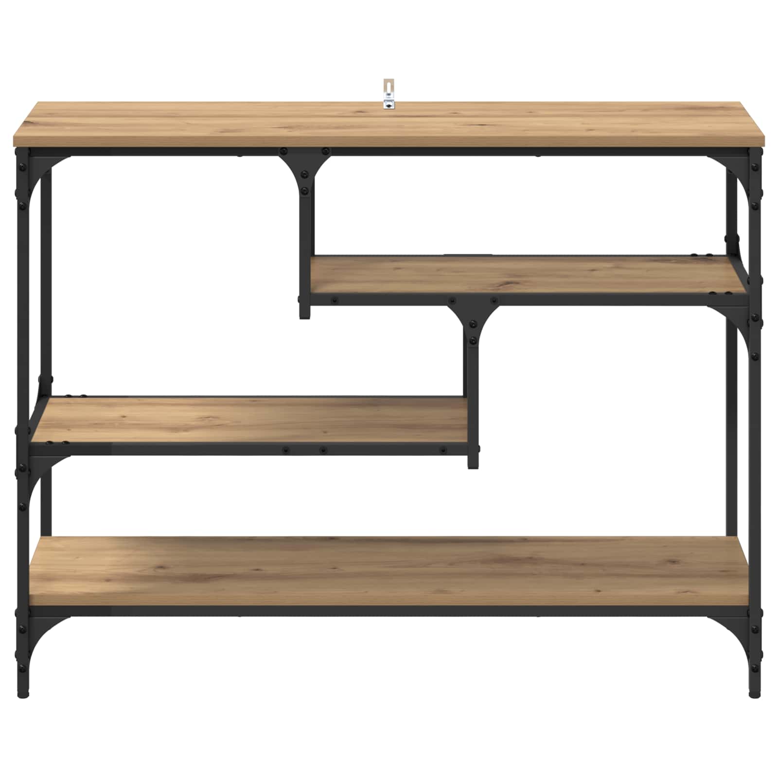 Table console avec étagère Chêne artisanal 100 x 30 x 75 cm - XIOS