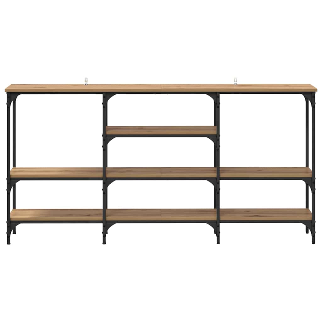 Table console avec étagère chêne artisanal 160 x 29 x 80 cm - XIOS