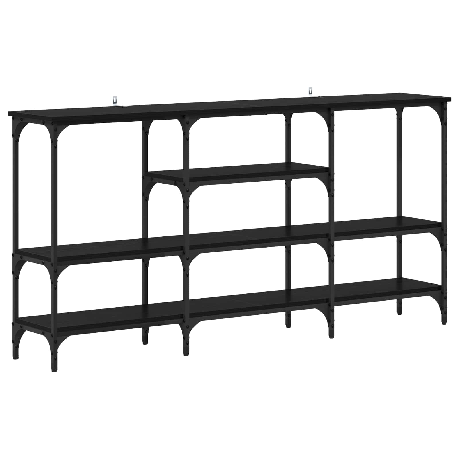 Table console Chêne noir 160 x 29 x 80 cm Bois d'ingénierie - XIOS