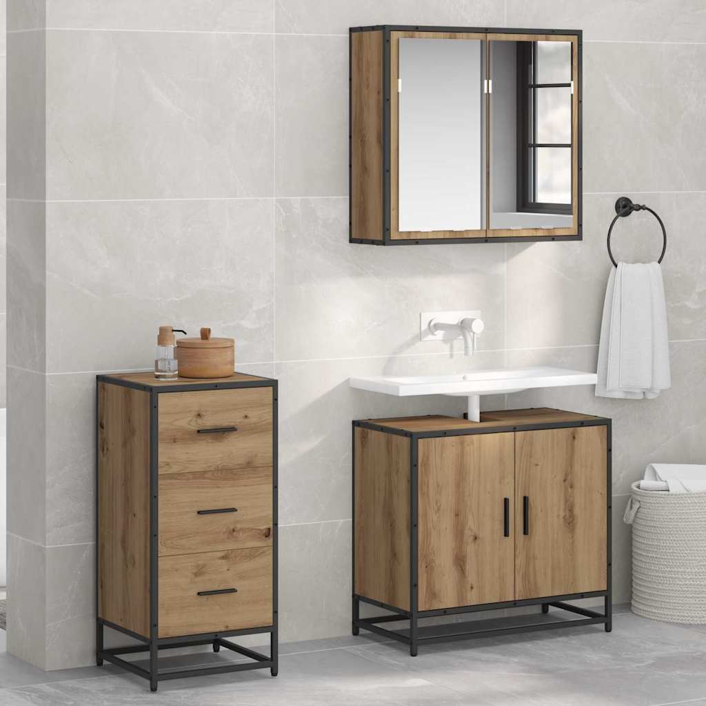 Buffet chêne artisanal 35.5 x 35 x 76 cm Bois d'ingénierie - XIOS