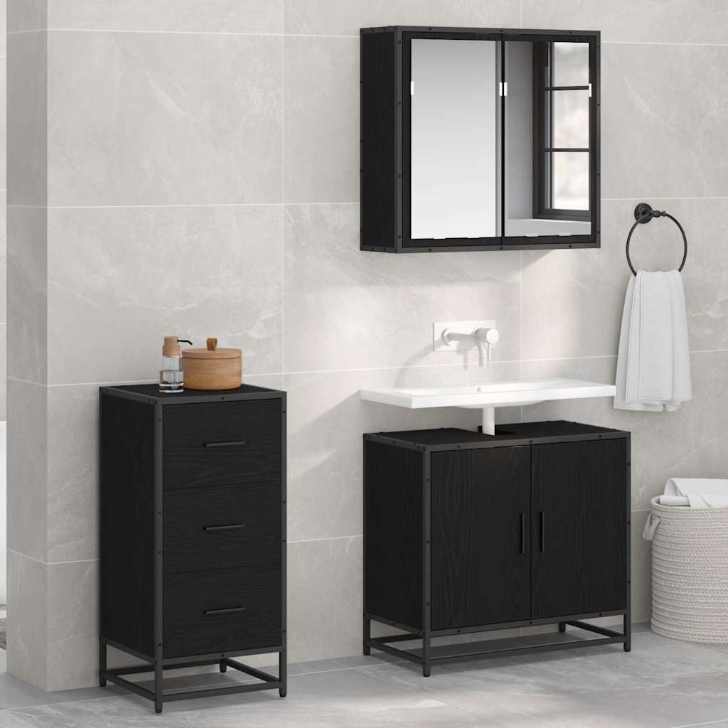 Buffet Chêne noir 35.5 x 35 x 76 cm Bois d'ingénierie - XIOS