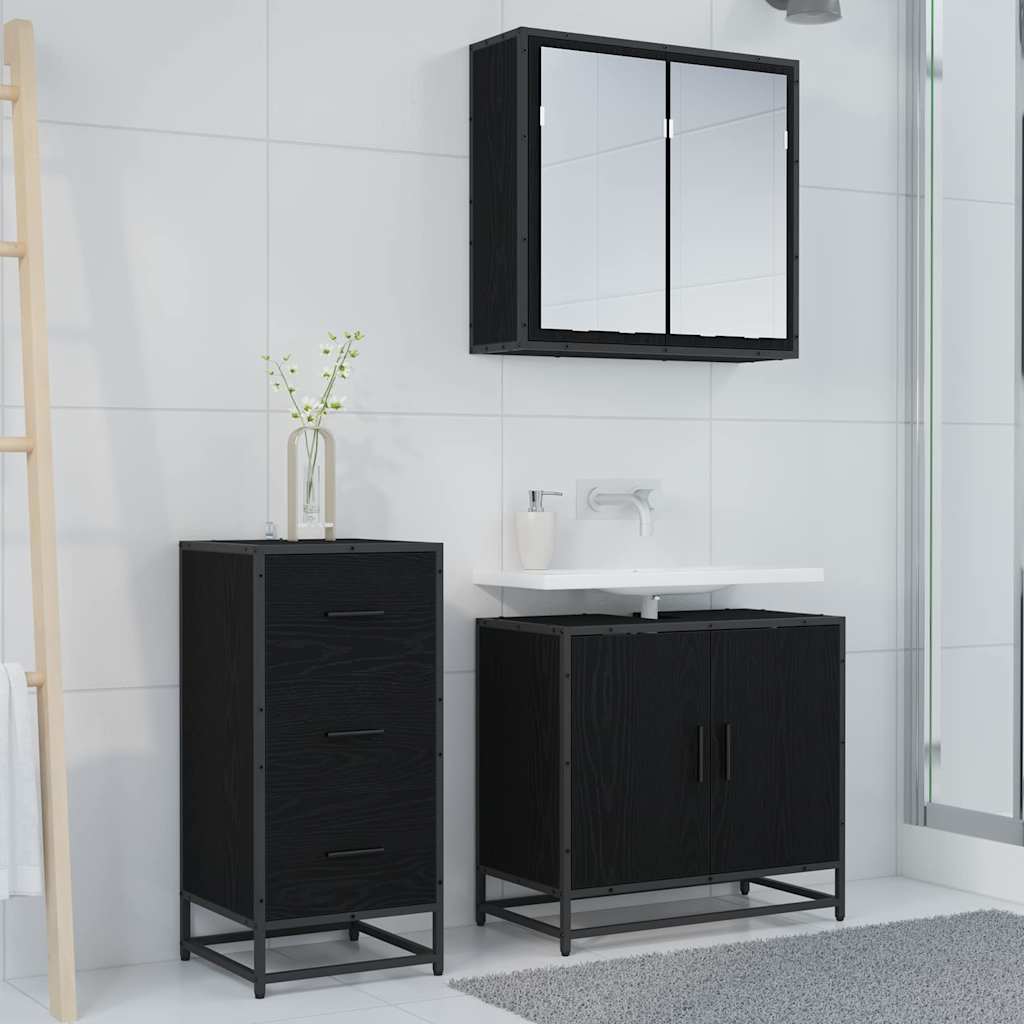 Buffet Chêne noir 35.5 x 35 x 76 cm Bois d'ingénierie - XIOS