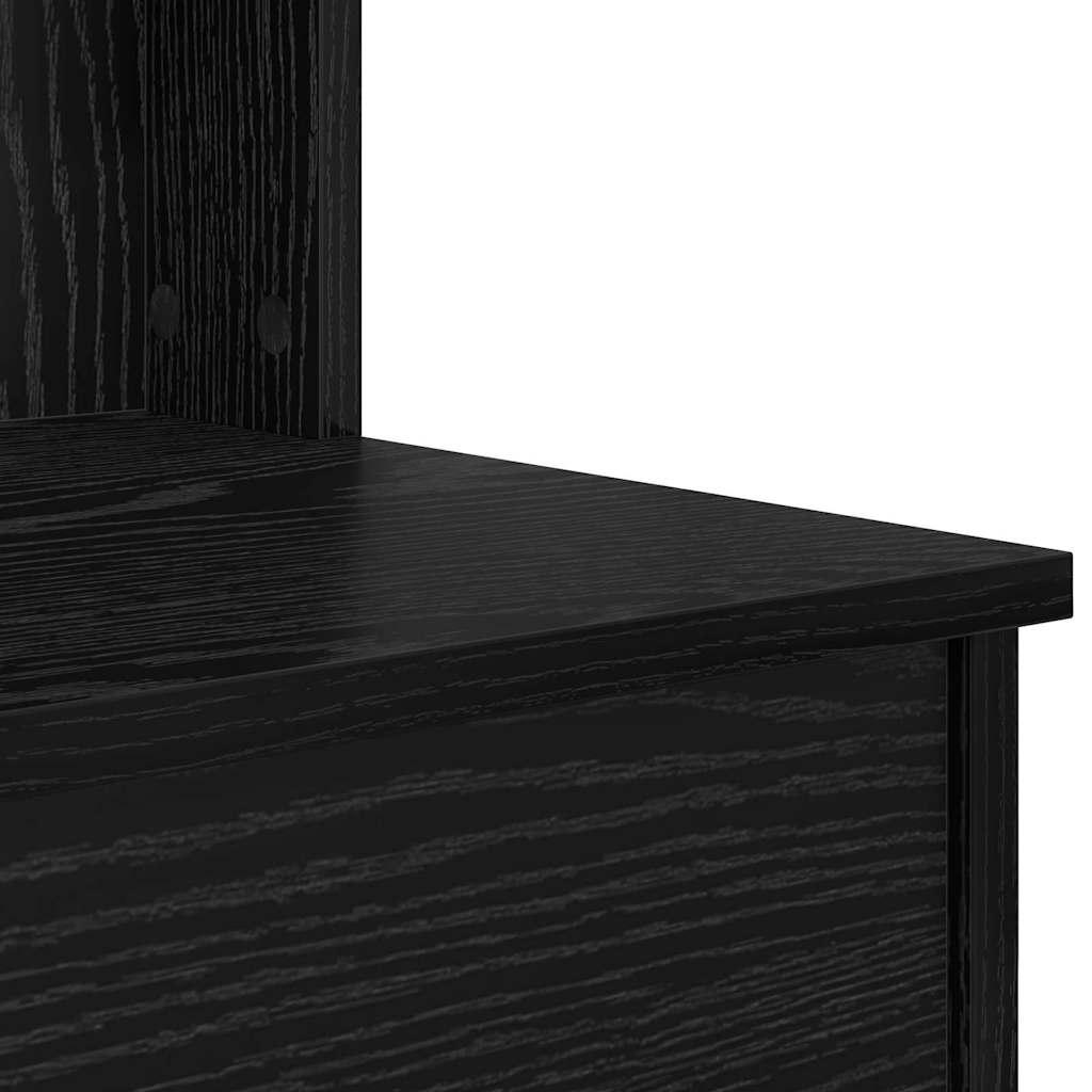 Table de maquillage avec miroir Chêne noir 96 x 39 x 142 cm - XIOS