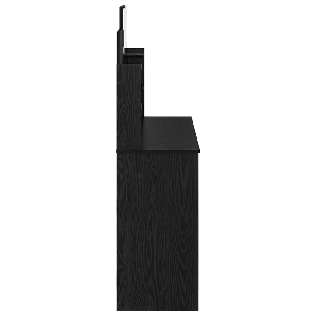 Table de maquillage avec miroir Chêne noir 96 x 39 x 142 cm - XIOS