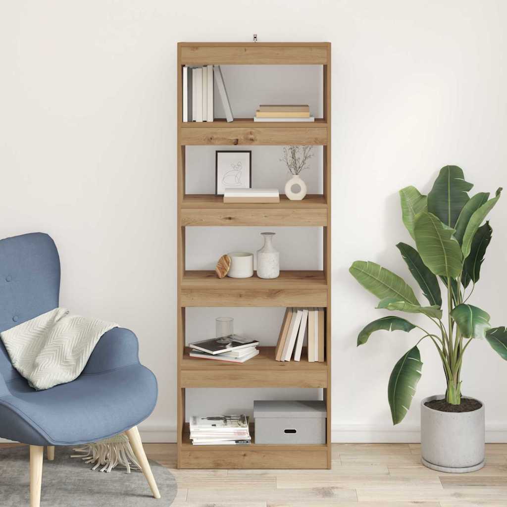 Bibliothèque chêne artisanal 60 x 30 x 166 cm Bois d'ingénierie - XIOS