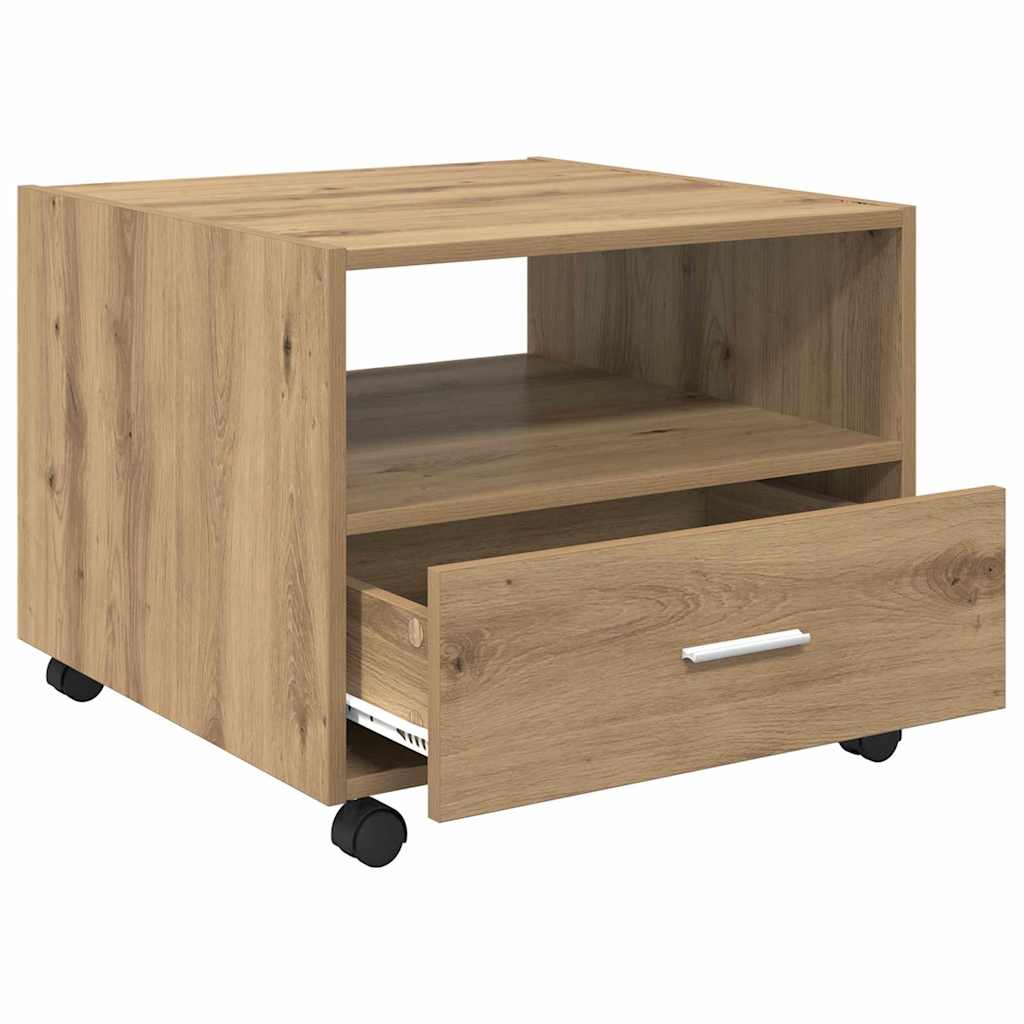 Table basse Chêne artisanal 55 x 55 x 45cm Bois d'ingénierie - XIOS