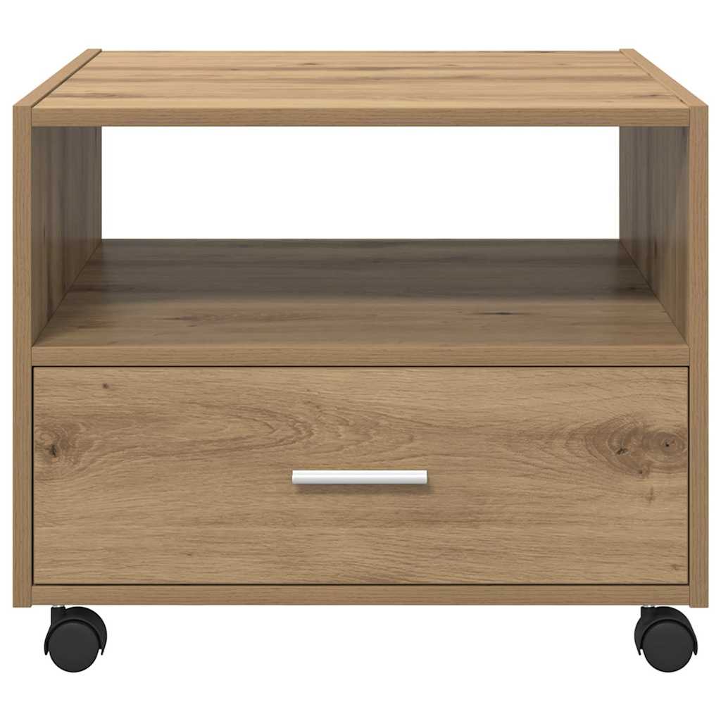 Table basse Chêne artisanal 55 x 55 x 45cm Bois d'ingénierie - XIOS